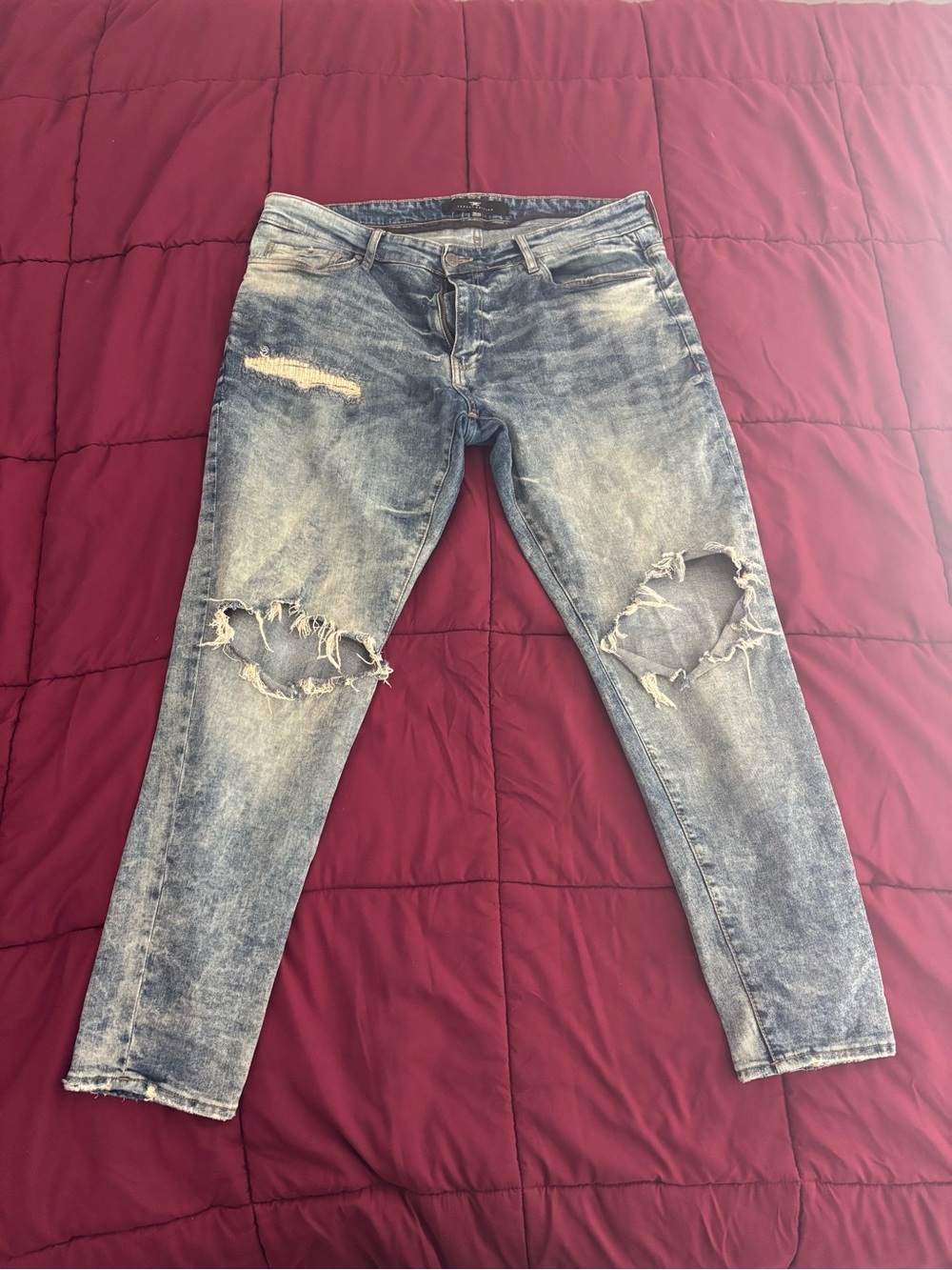 DC Distressed Light Blue Skinny Jeans
